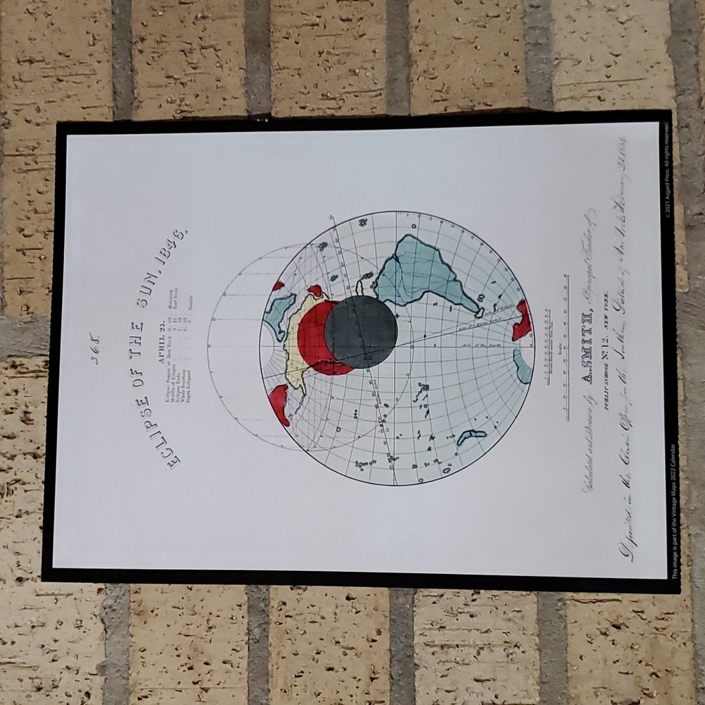 Map of Eclipse of the Sun, 1846